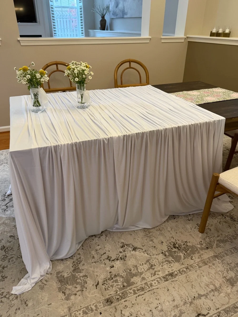 White Draping Panels (4 Panels) DIY Romantic Aesthetic Wedding Tablecloth